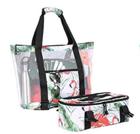 Beach Tote Bag with Detachable Cooler