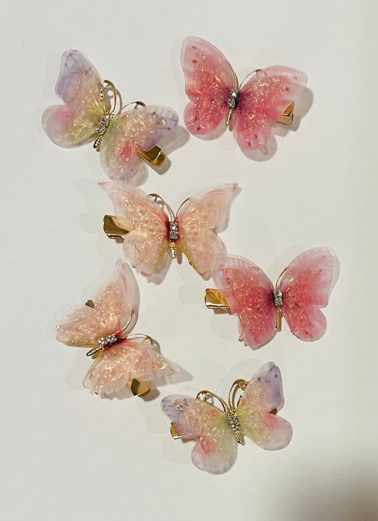 6 Piece Butterfly Hair Clips